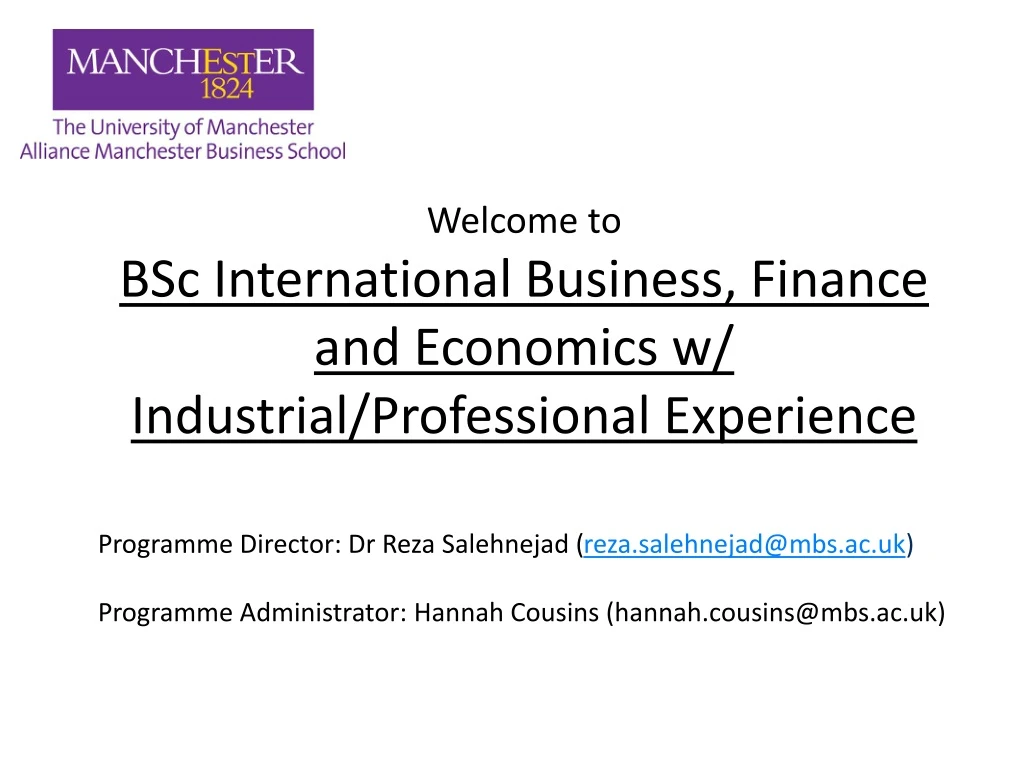 welcome to bsc international business finance