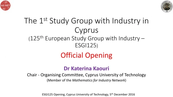Official Opening Dr Katerina Kaouri
