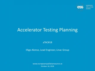 Accelerator Testing Planning - slide 1