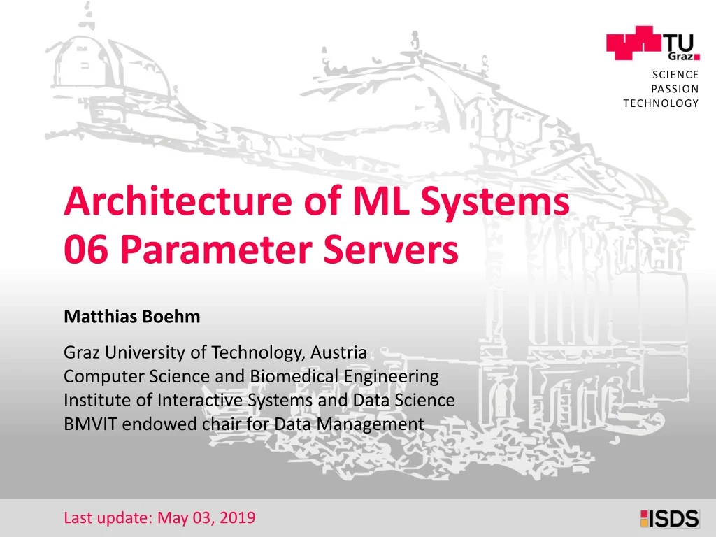 architecture of ml systems 06 parameter servers