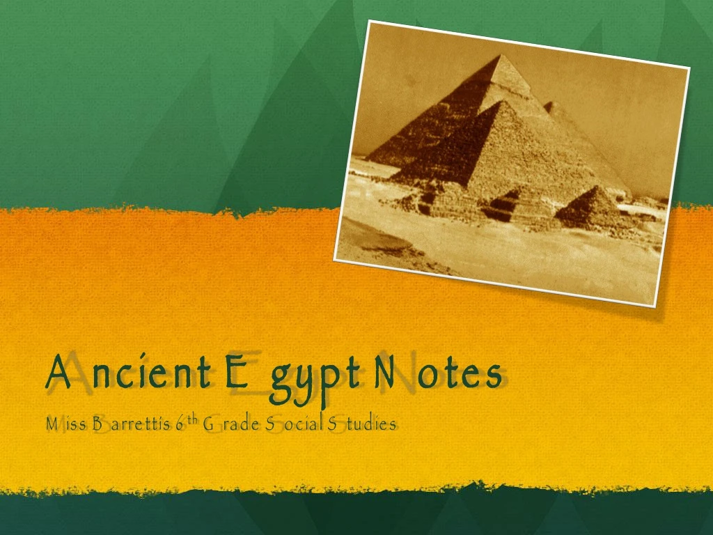 ancient egypt notes