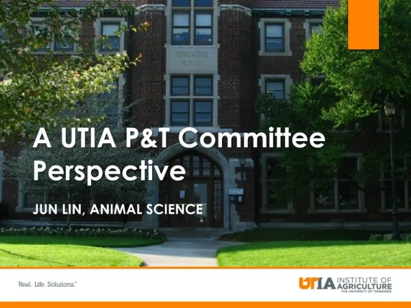 A UTIA P&amp;T Committee Perspective