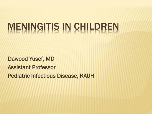 Meningitis in children
