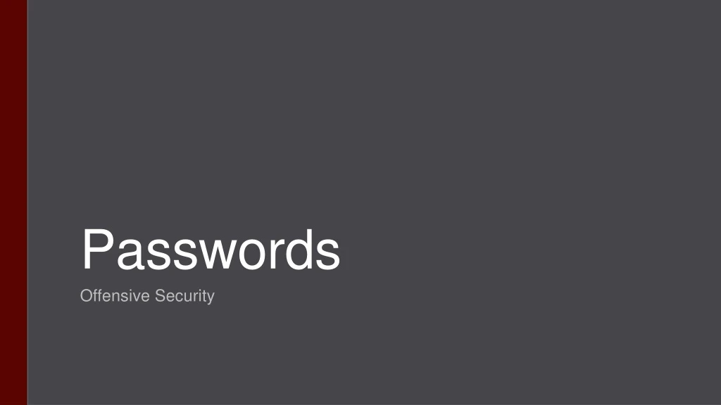 passwords