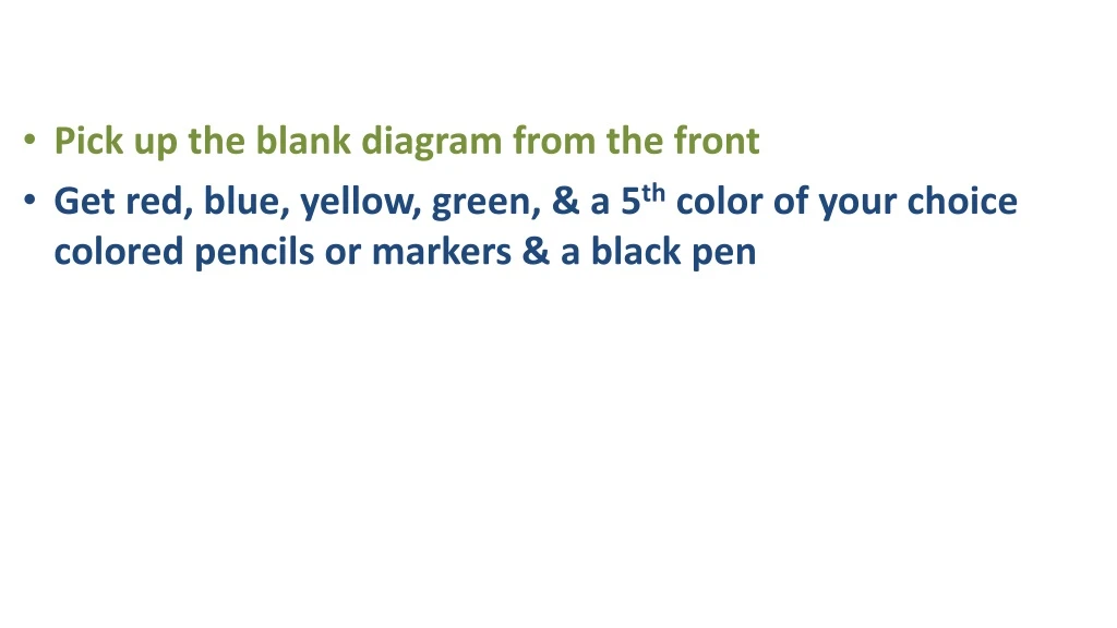 pick up the blank diagram from the front