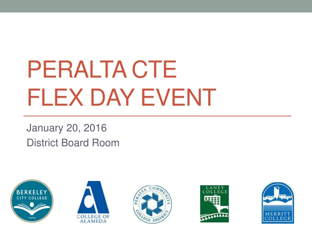 peralta cte flex day event