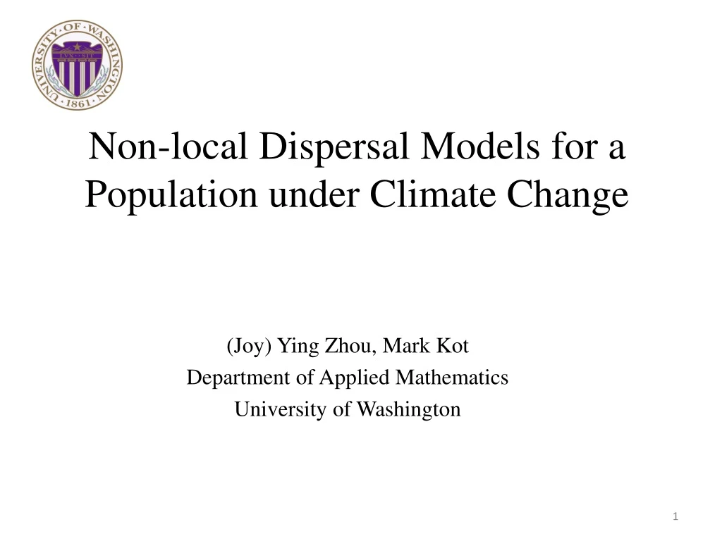 non local dispersal models for a population under