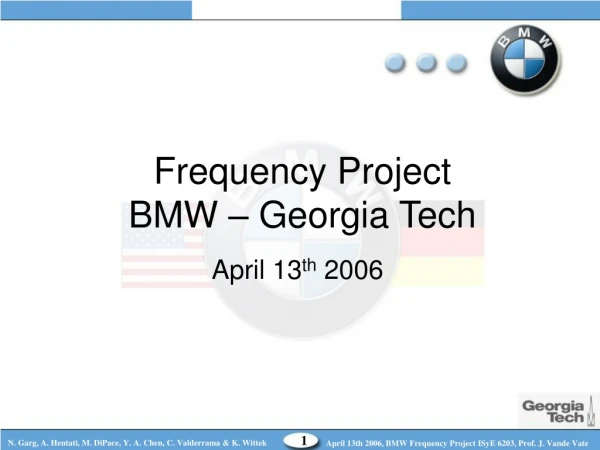 Frequency Project BMW – Georgia Tech