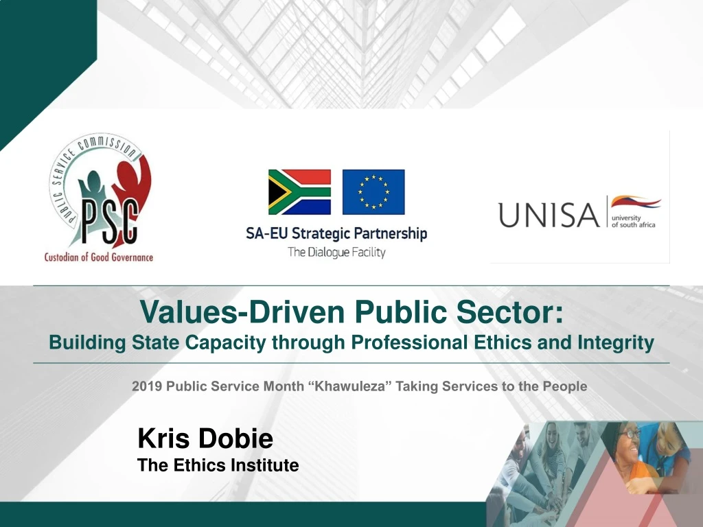 values driven public sector building state