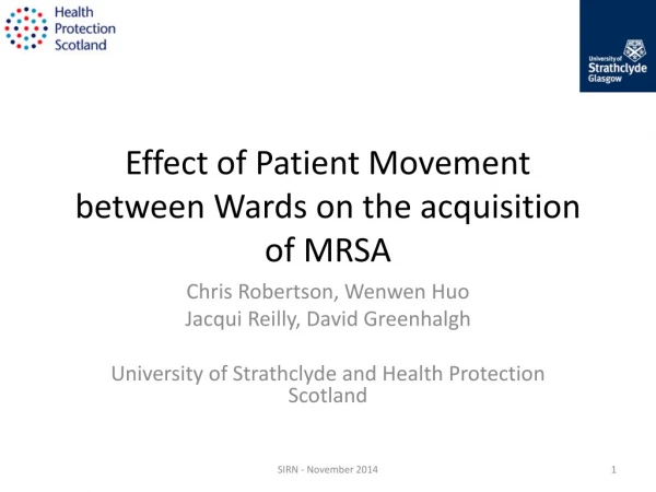 Effect of Patient Movement between Wards on the acquisition of MRSA