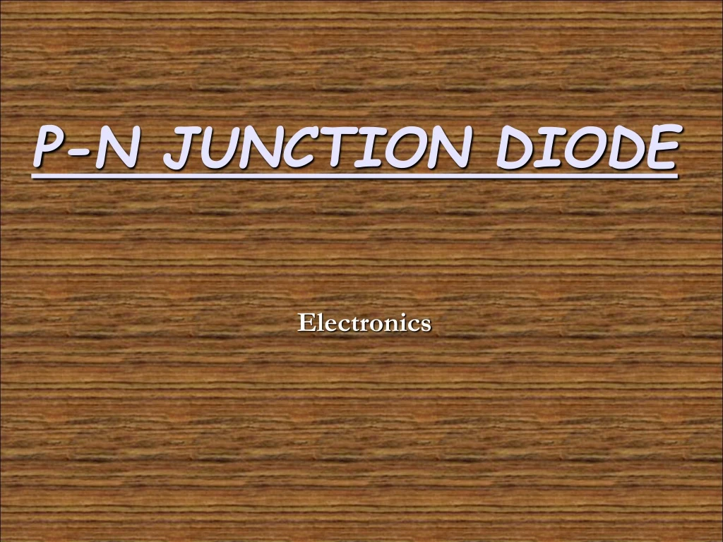 p n junction diode