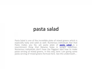 pasta salad - slide 1