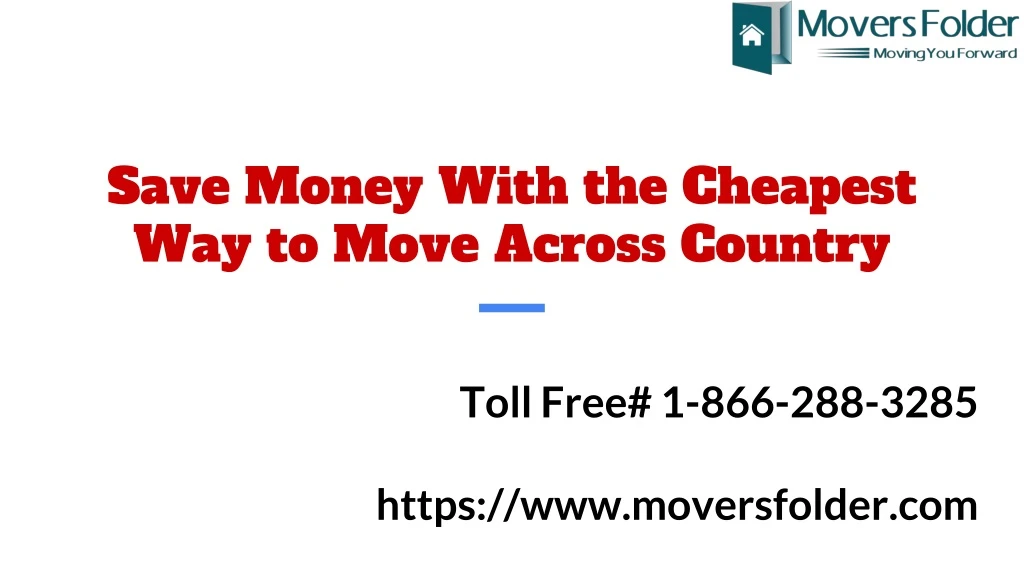 save money with the cheapest way to move across country