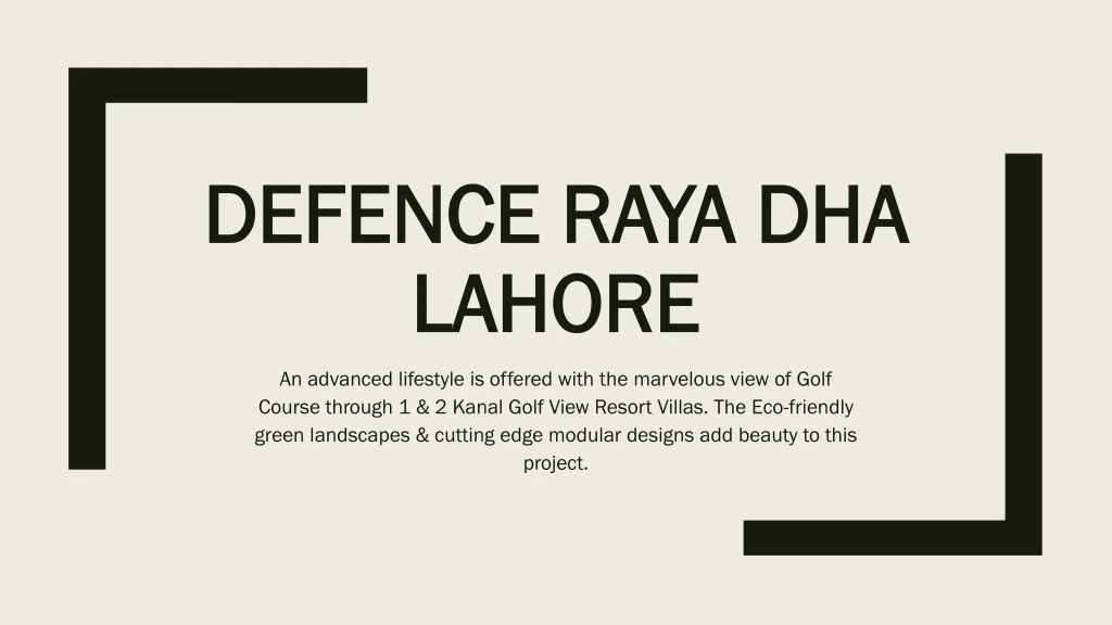 defence raya dha lahore