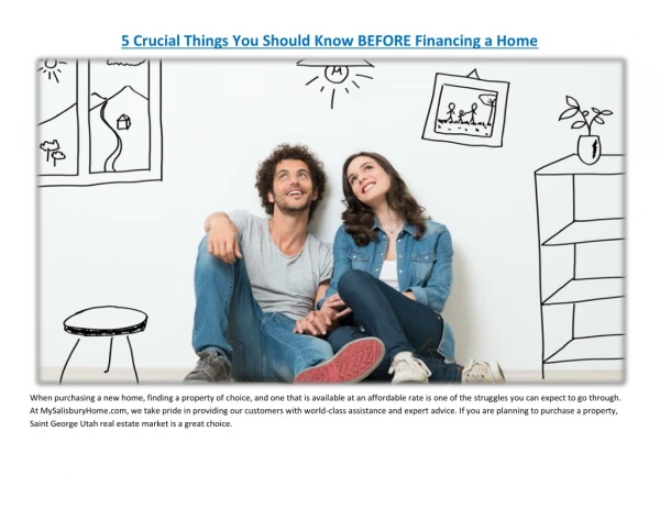 5 crucial things you should know before financing