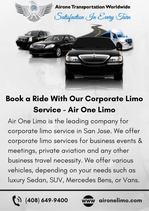 Book a Ride With Our Corporate Limo Service