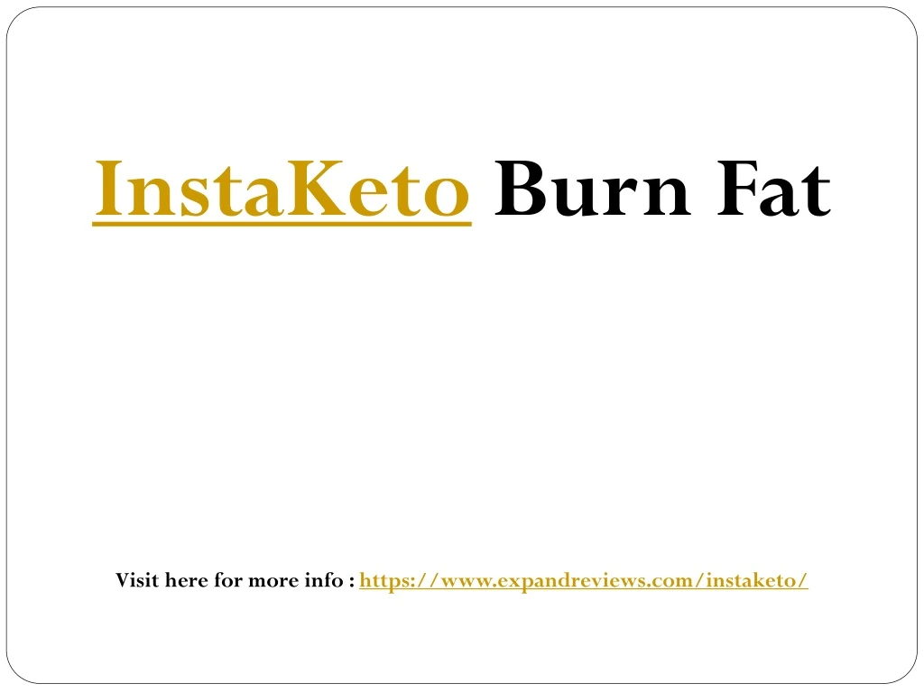 instaketo burn fat