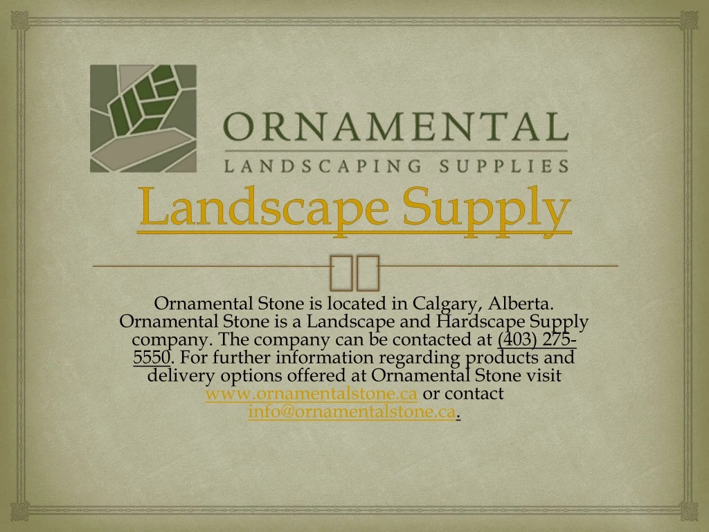 landscape supply