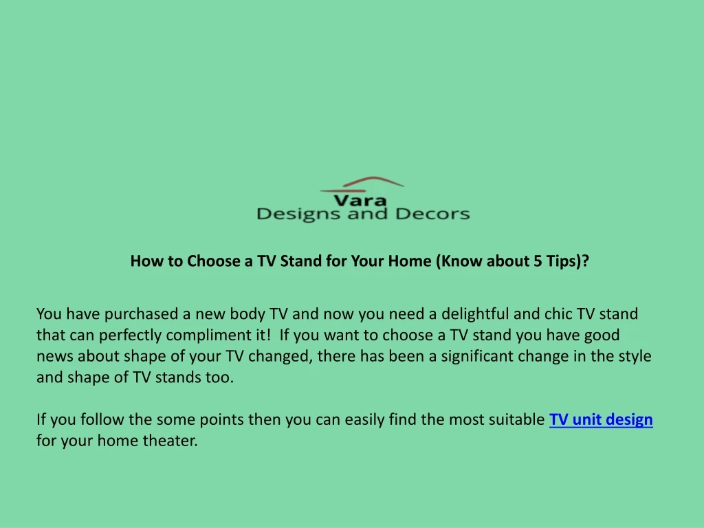 how to choose a tv stand for your home know about
