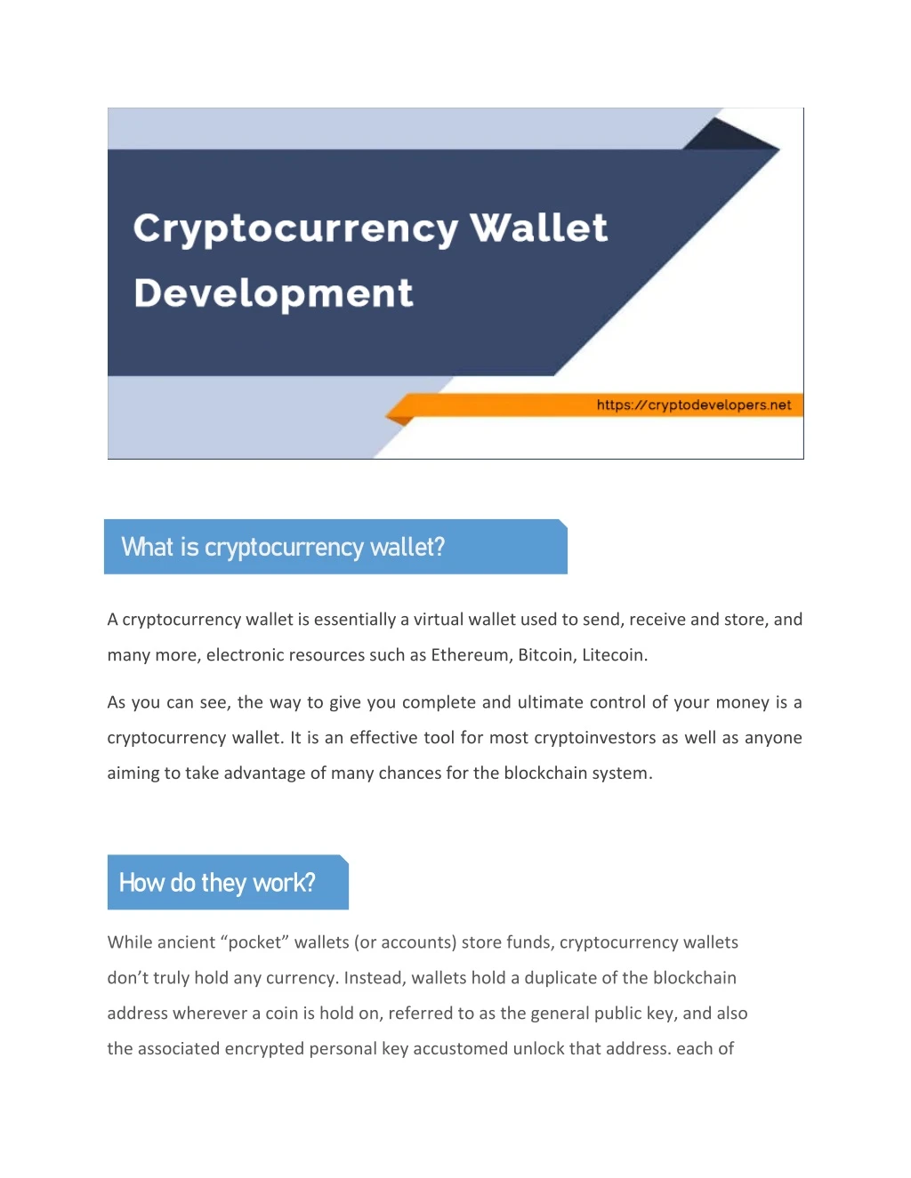 what is cryptocurrency wallet