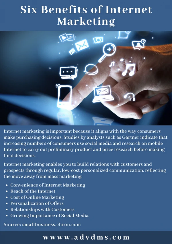 six benefits of internet marketing