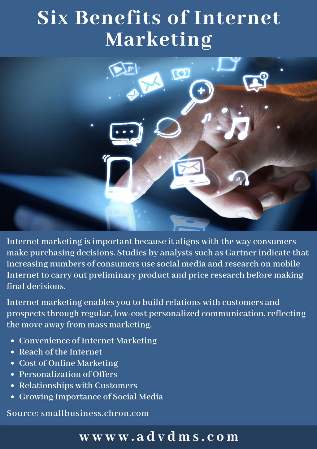 six benefits of internet marketing