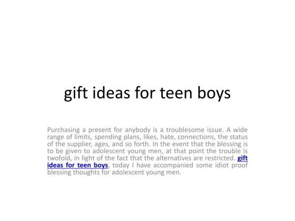 gift ideas for teen boys
