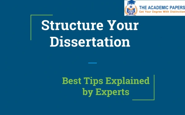 How to Structure Your Dissertation