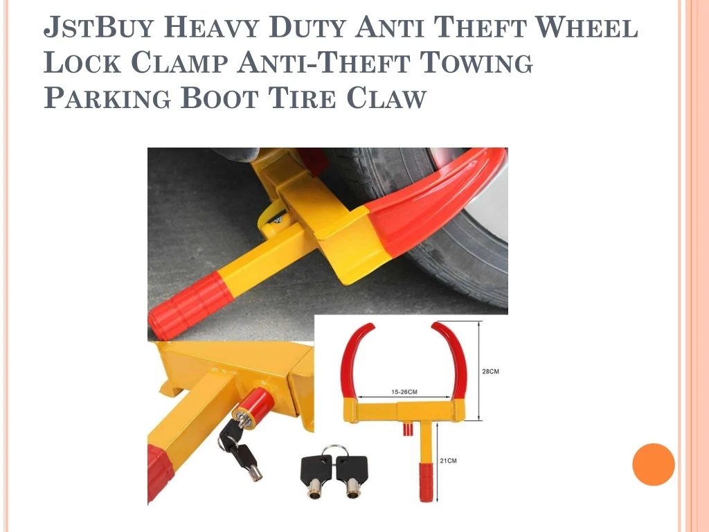 jstbuy heavy duty anti theft wheel lock clamp anti theft towing parking boot tire claw