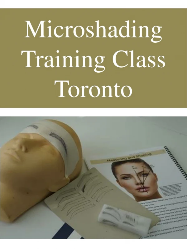 Microshading Training Class Toronto