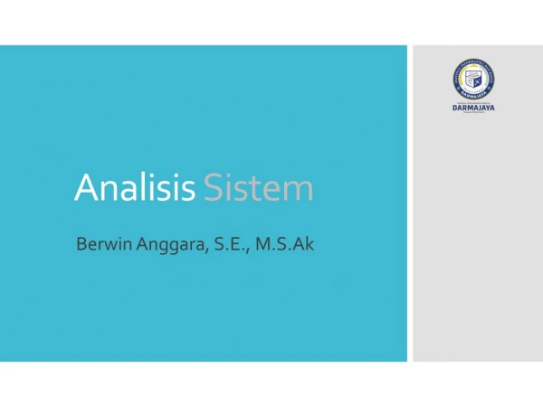 Bab IV. Analisis Sistem