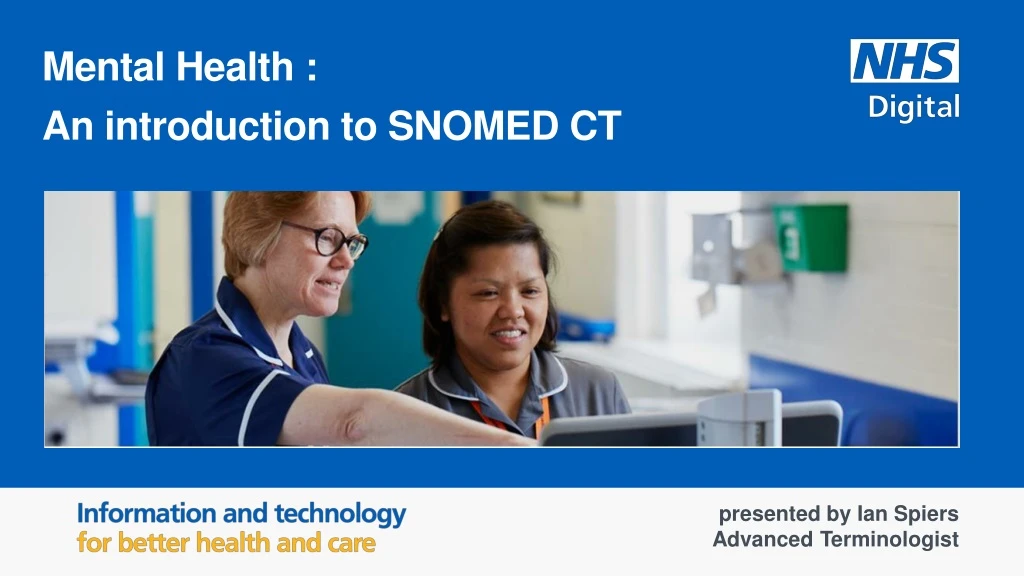 mental health an introduction to snomed ct