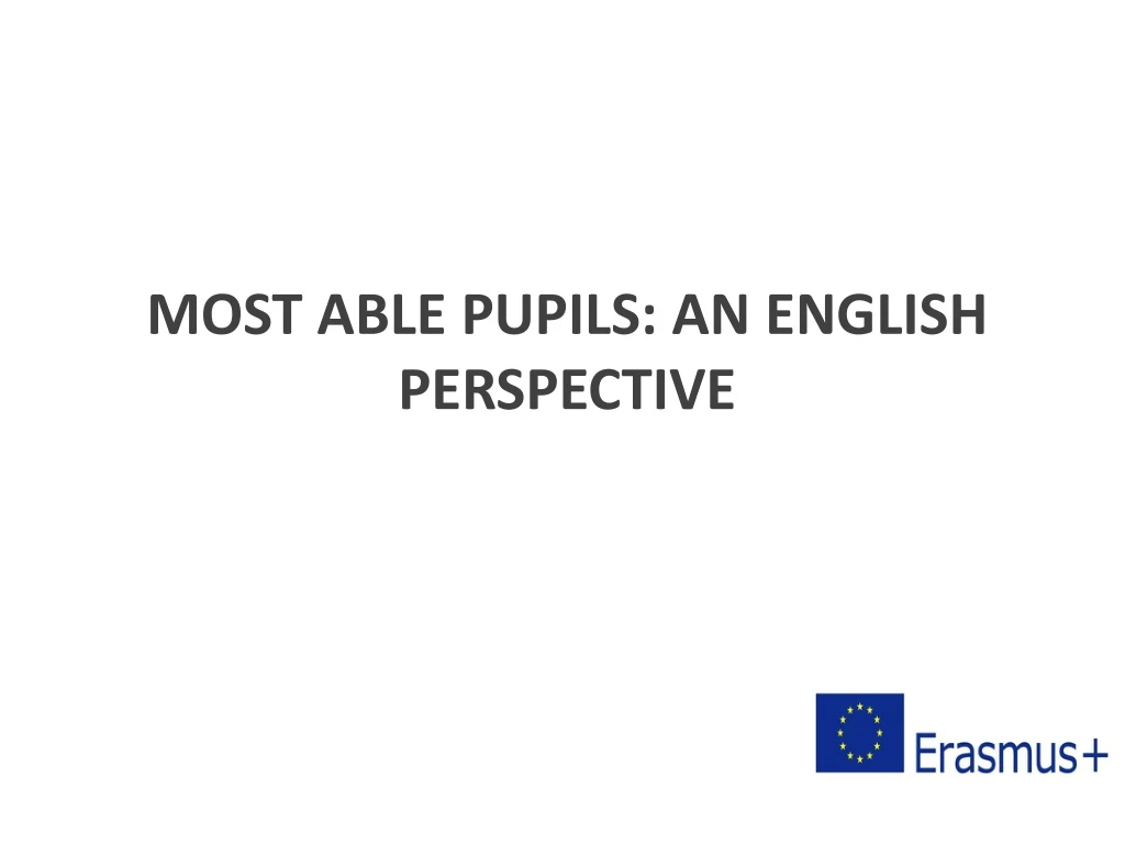 most able pupils an english perspective