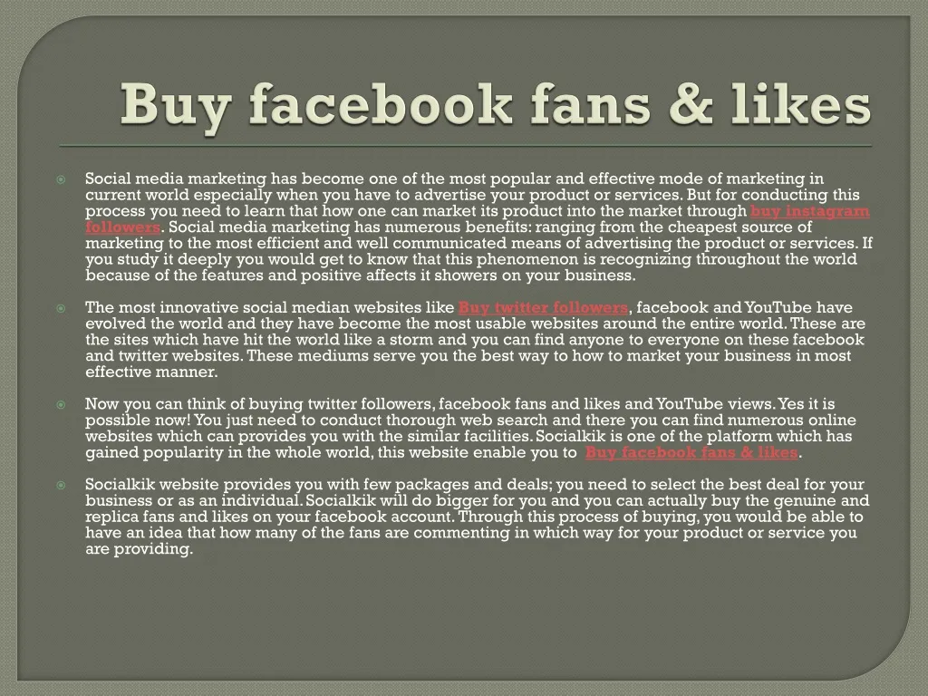 buy facebook fans likes