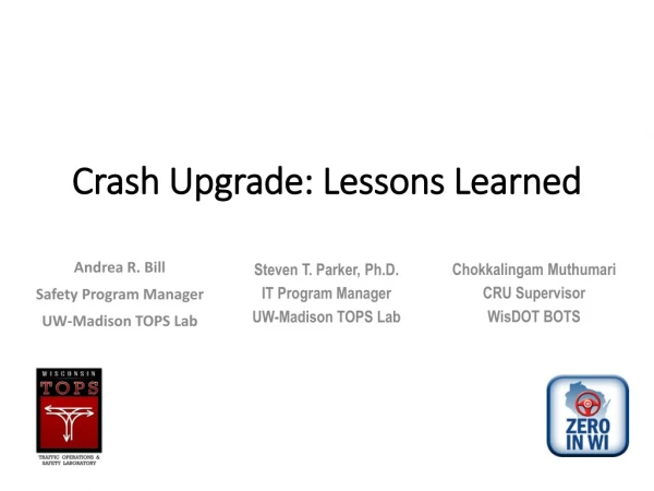 Crash Upgrade: Lessons Learned