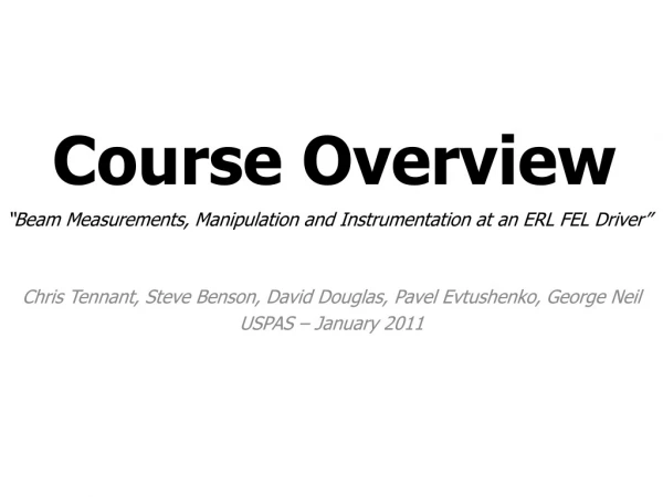 Course Overview