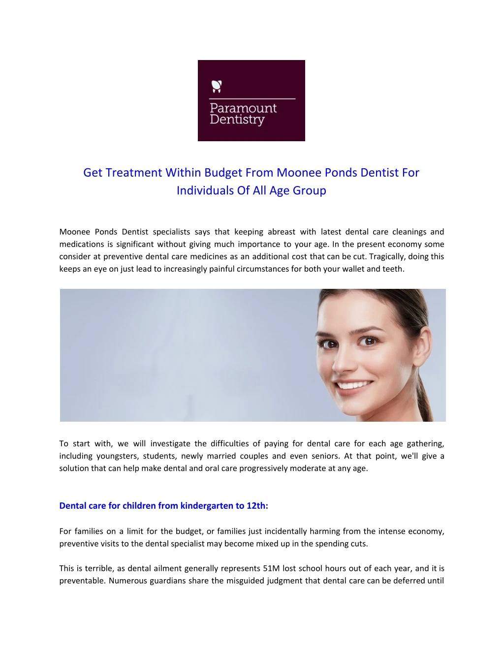 get treatment within budget from moonee ponds