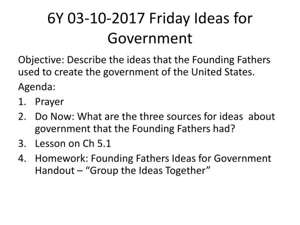 6Y 03-10-2017 Friday Ideas for Government