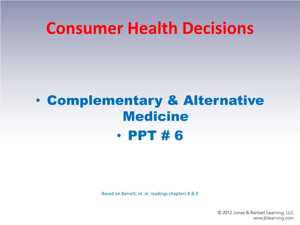 consumer health decisions