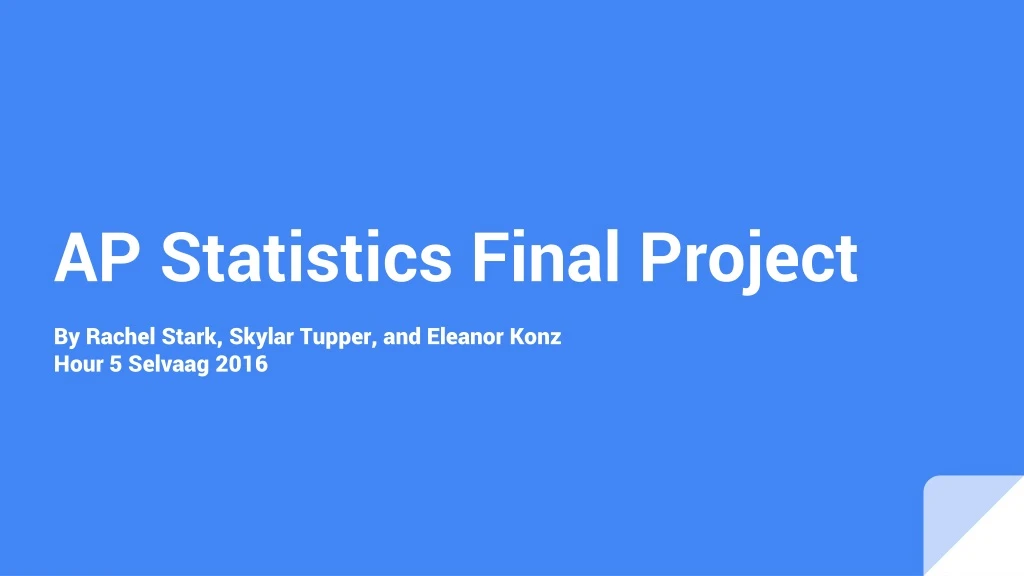 ap statistics final project