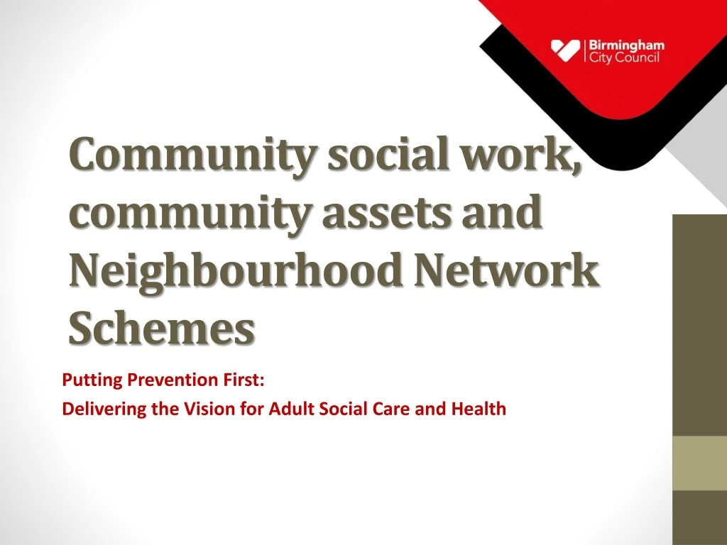 community social work community assets and neighbourhood network schemes