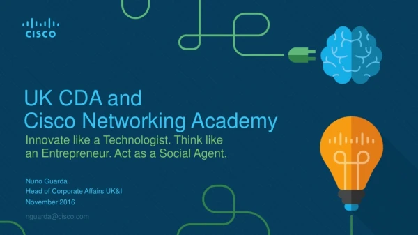 UK CDA and Cisco Networking Academy