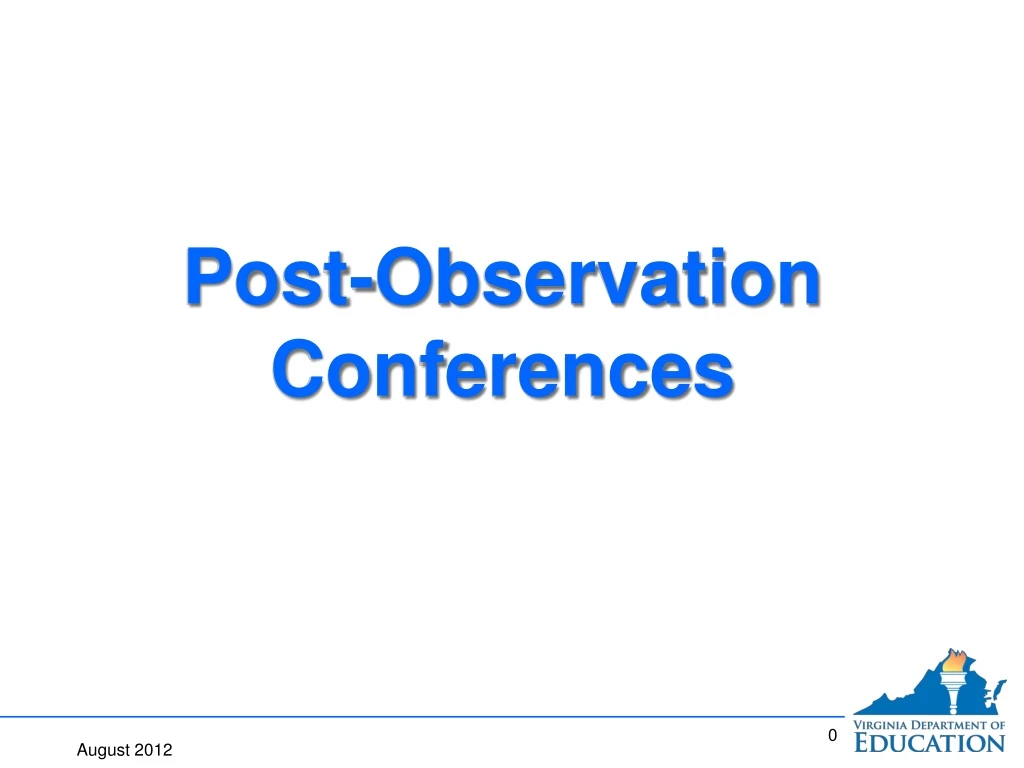 post observation conferences