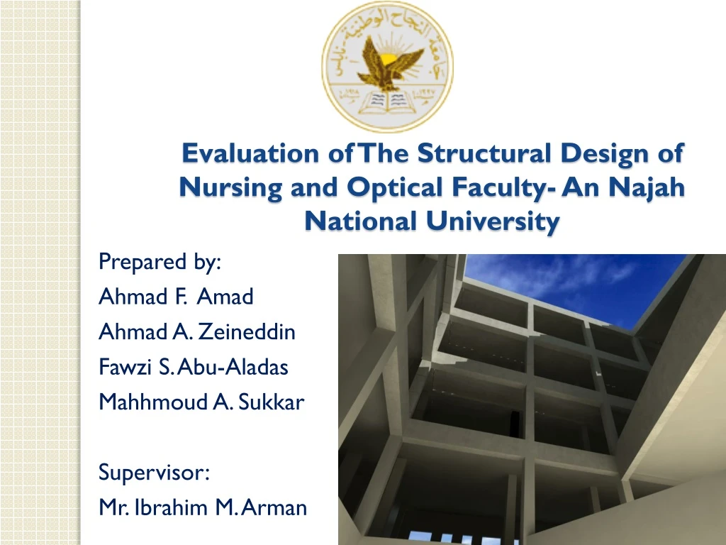 evaluation of the structural design of nursing