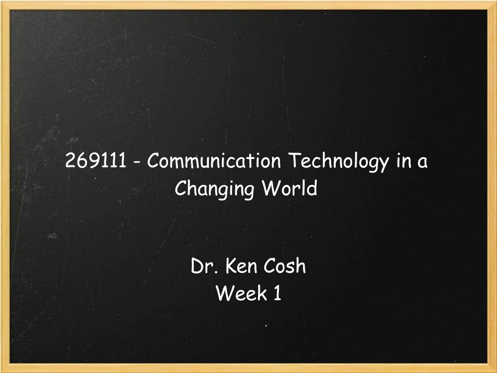 269111 communication technology in a changing