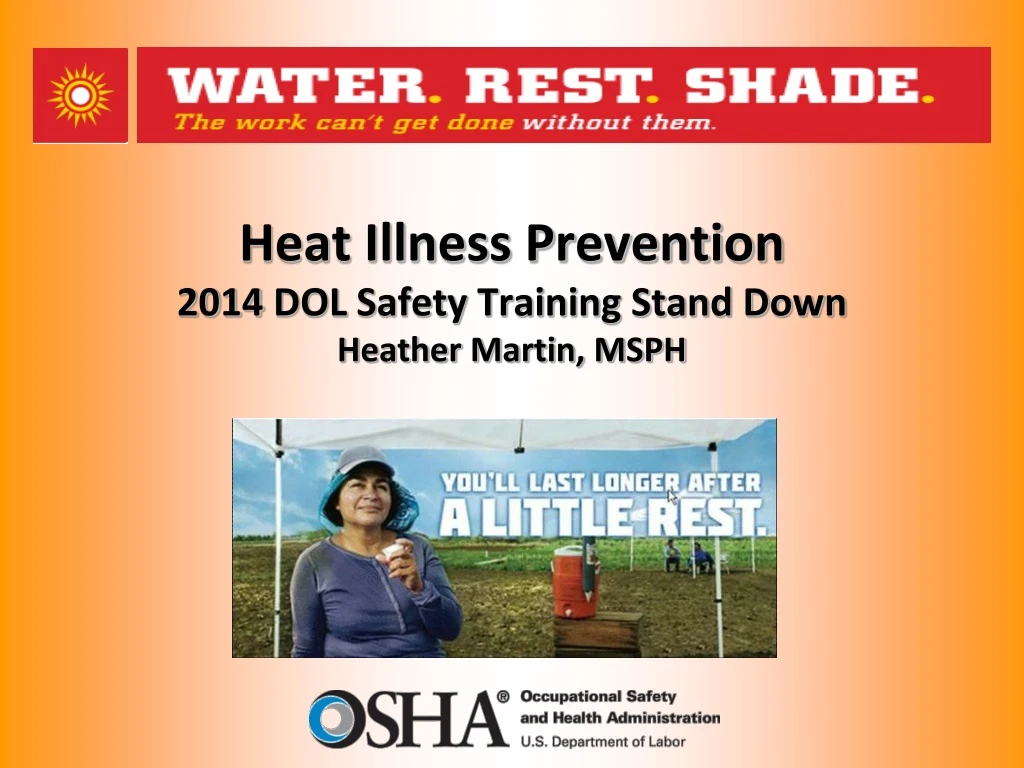 heat illness prevention 2014 dol safety training stand down heather martin msph