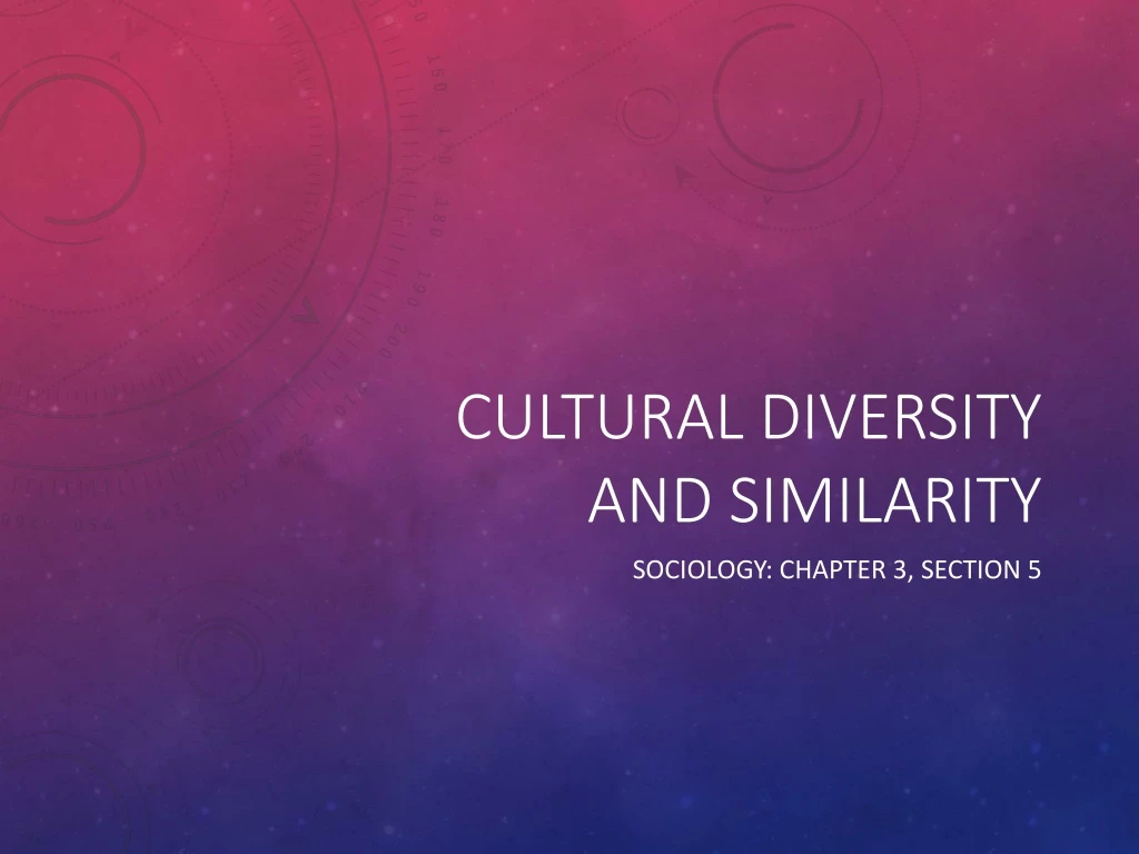 cultural diversity and similarity