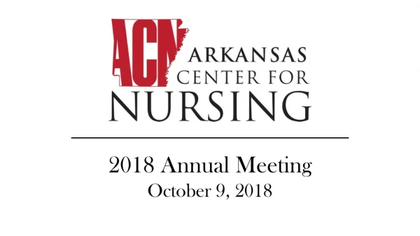 2018 Annual Meeting October 9, 2018