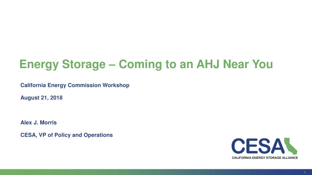 energy storage coming to an ahj near you