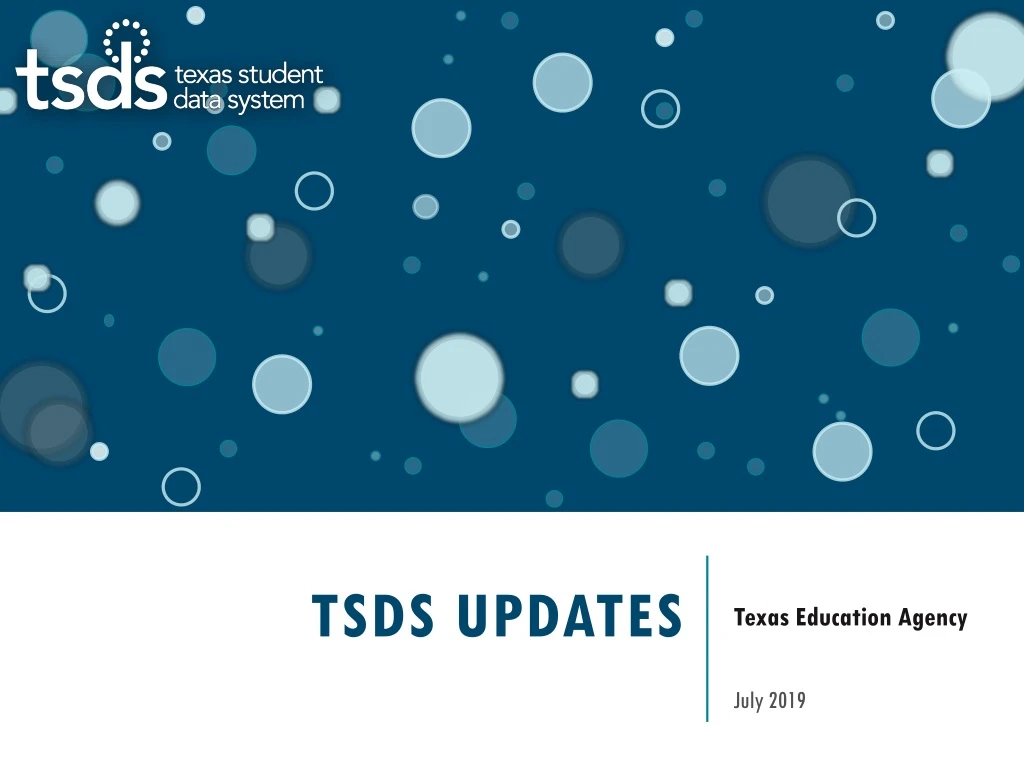 tsds updates